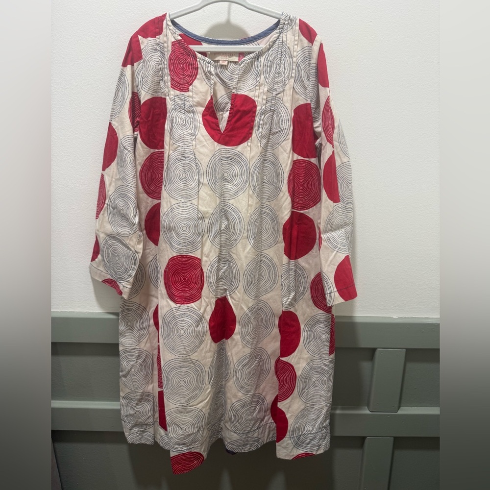 Pink Chicken Kids Blue and White Swirl Dress